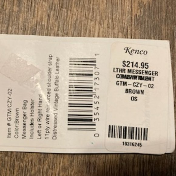 GUN TOTE'N MAMAS Brown leather concealed carry messenger bag - Picture 2 of 9